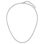 Leslie's Sterling Silver Rh-plated 1.5mm Spiga 1in+1in Adjustable Chain - Image 4
