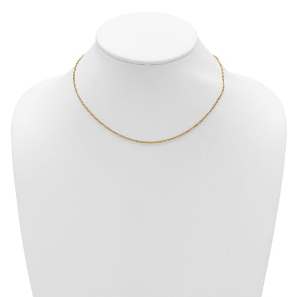 Leslie's Sterling Silver Gold-plated 1.5mm Spiga 1in+1in Adjustable Chain - Image 3