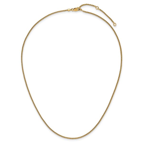 Leslie's Sterling Silver Gold-plated 1.5mm Spiga 1in+1in Adjustable Chain - Image 4