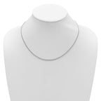 Leslie's Sterling Silver Rh-plated 1.9mm Spiga 1in+1in Adjustable Chain - Image 5