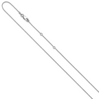 Leslie's Sterling Silver .85mm D/C Spiga 1in+1in Adjustable Chain - Image 2