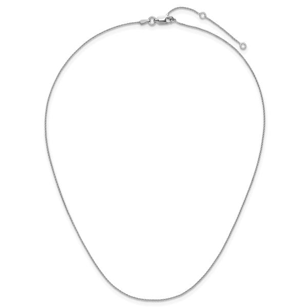 Leslie's Sterling Silver .85mm D/C Spiga 1in+1in Adjustable Chain - Image 4