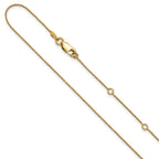 Leslie's Sterling Silver Gold-plated .85mm D/C Spiga 1in+1in Adjustable Cha
