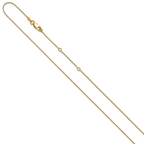 Leslie's Sterling Silver Gold-plated .85mm D/C Spiga 1in+1in Adjustable Cha - Image 2