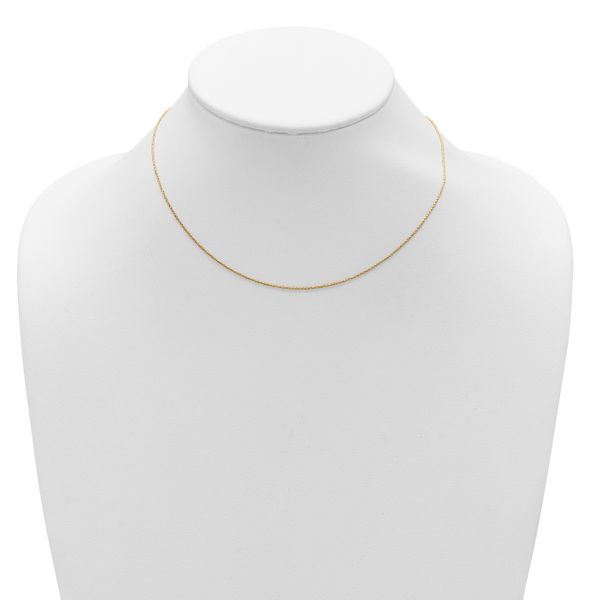Leslie's Sterling Silver Gold-plated .85mm D/C Spiga 1in+1in Adjustable Cha - Image 3