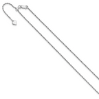 Leslie's Sterling Silver Adjustable 1.4mm D/C Rope Chain - Image 2
