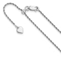 Leslie's Sterling Silver Adjustable 1.4mm D/C Rope Chain
