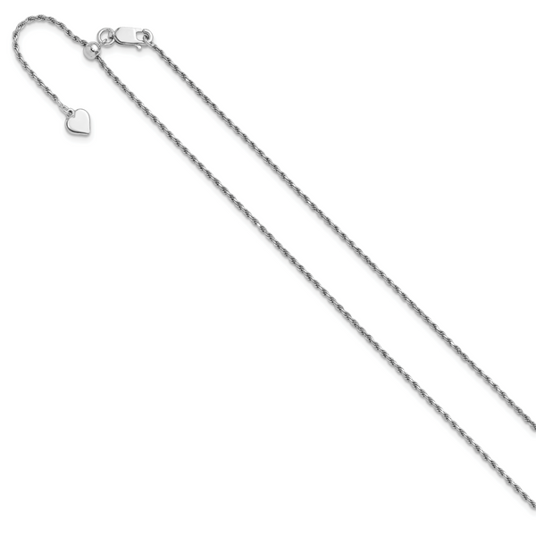Leslie's Sterling Silver Adjustable 1.4mm D/C Rope Chain - Image 2