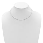 Leslie's Sterling Silver 1mm D/C Spiga 1in+1in Adjustable Chain - Image 3