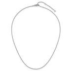 Leslie's Sterling Silver 1mm D/C Spiga 1in+1in Adjustable Chain - Image 4