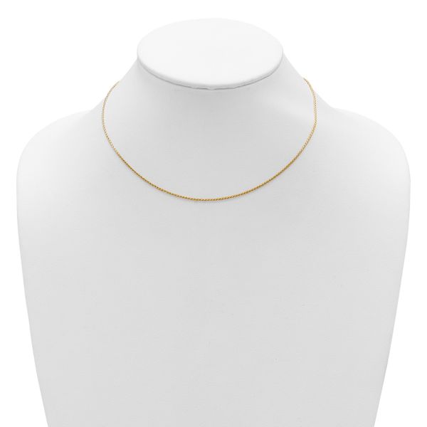 Leslie's Sterling Silver Gold-plated 1mm D/C Spiga 1in+1in Adjustable Chain - Image 3