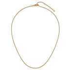 Leslie's Sterling Silver Gold-plated 1mm D/C Spiga 1in+1in Adjustable Chain - Image 4