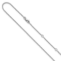 Leslie's Sterling Silver 1.2mm D/C Spiga 1in+1in Adjustable Chain