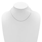 Leslie's Sterling Silver 1.2mm D/C Spiga 1in+1in Adjustable Chain - Image 3