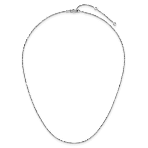 Leslie's Sterling Silver 1.2mm D/C Spiga 1in+1in Adjustable Chain - Image 4