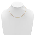 Leslie's Sterling Silver Gold-plated 1.2mm D/C Spiga 1in+1in Adjustable Cha - Image 3