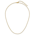 Leslie's Sterling Silver Gold-plated 1.2mm D/C Spiga 1in+1in Adjustable Cha - Image 4
