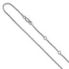 Leslie's Sterling Silver 1.6mm D/C Spiga 1in+1in Adjustable Chain