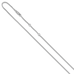 Leslie's Sterling Silver 1.6mm D/C Spiga 1in+1in Adjustable Chain - Image 2