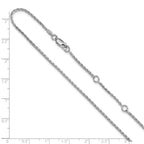 Leslie's Sterling Silver 1.6mm D/C Spiga 1in+1in Adjustable Chain - Image 3