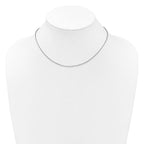 Leslie's Sterling Silver 1.6mm D/C Spiga 1in+1in Adjustable Chain - Image 4