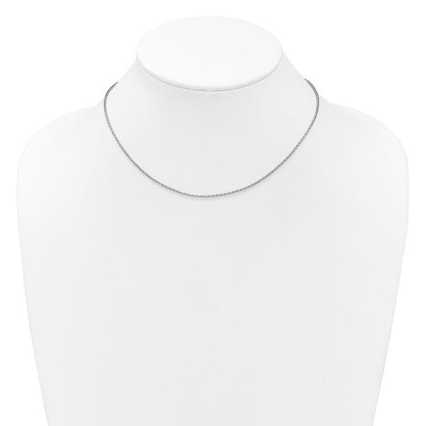 Leslie's Sterling Silver 1.6mm D/C Spiga 1in+1in Adjustable Chain - Image 4