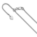 Leslie's Sterling Silver Adjustable 1.5mm Box Chain