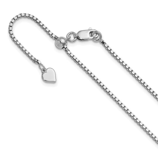 Leslie's Sterling Silver Adjustable 1.5mm Box Chain