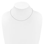Leslie's Sterling Silver 1.45mm Figaro 1in+1in Adjustable Chain - Image 4