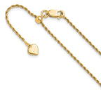 Leslie's Sterling Silver Gold-plated Adjustable 1.4mm D/C Rope Chain