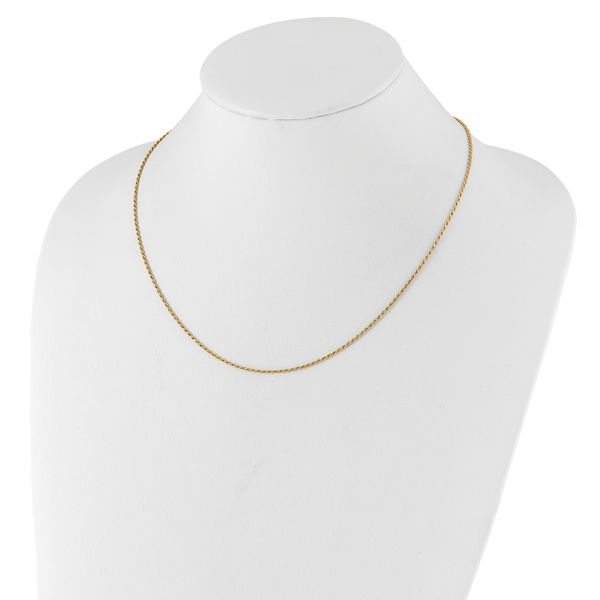 Leslie's Sterling Silver Gold-plated Adjustable 1.4mm D/C Rope Chain - Image 3