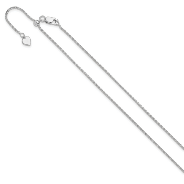 Leslie's Sterling Silver Adjustable 1.3mm Spiga Chain - Image 2