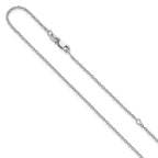 Leslie's Sterling Silver 1.2mm Cable 16in w/2in ext. Chain