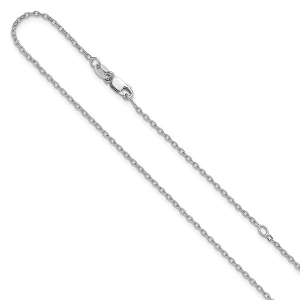 Leslie's Sterling Silver 1.2mm Cable 16in w/2in ext. Chain