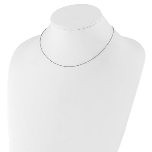 Leslie's Sterling Silver 1.2mm Cable 16in w/2in ext. Chain - Image 3