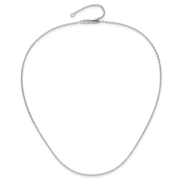 Leslie's Sterling Silver 1.2mm Cable 16in w/2in ext. Chain - Image 4