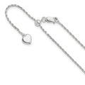 Leslie's Sterling Silver Adjustable 1.2mm D/C Rope Chain