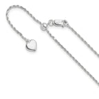 Leslie's Sterling Silver Adjustable 1.2mm D/C Rope Chain