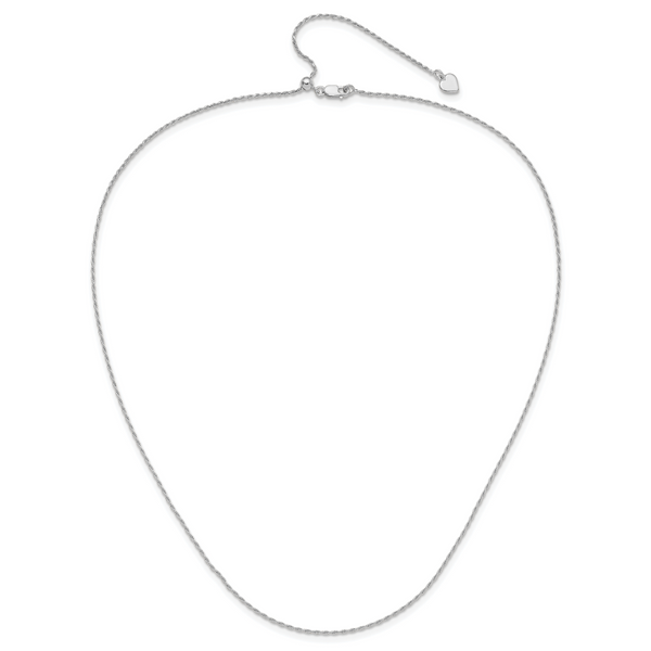 Leslie's Sterling Silver Adjustable 1.2mm D/C Rope Chain - Image 4