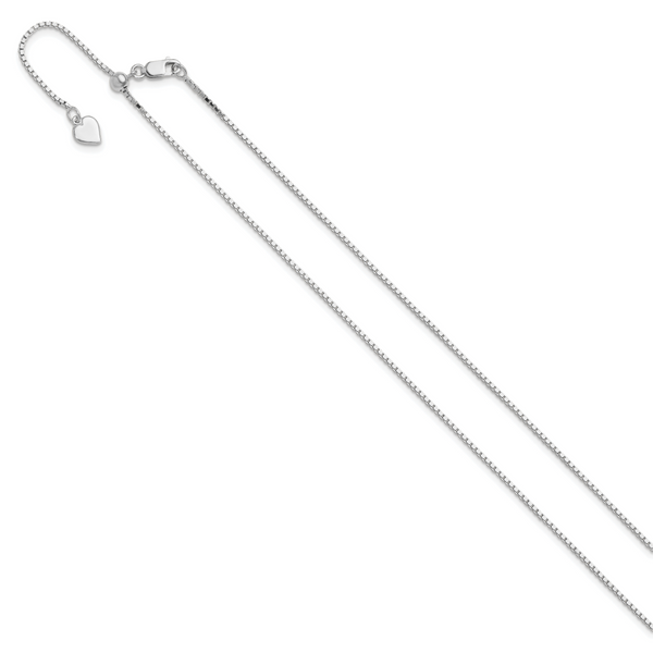 Leslie's Sterling Silver Adjustable 1.1mm Box Chain - Image 2