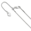 Leslie's Sterling Silver Adjustable 1.1mm Box Chain