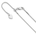 Leslie's Sterling Silver Adjustable 1.1mm Box Chain