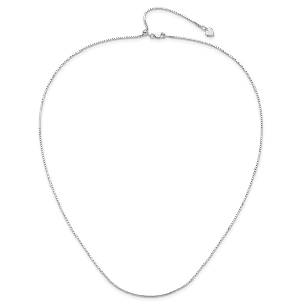 Leslie's Sterling Silver Adjustable 1.1mm Box Chain - Image 4
