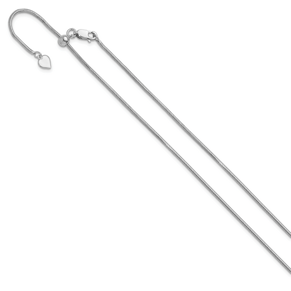 Leslie's Sterling Silver Adjustable 1.6mm Snake Chain - Image 2