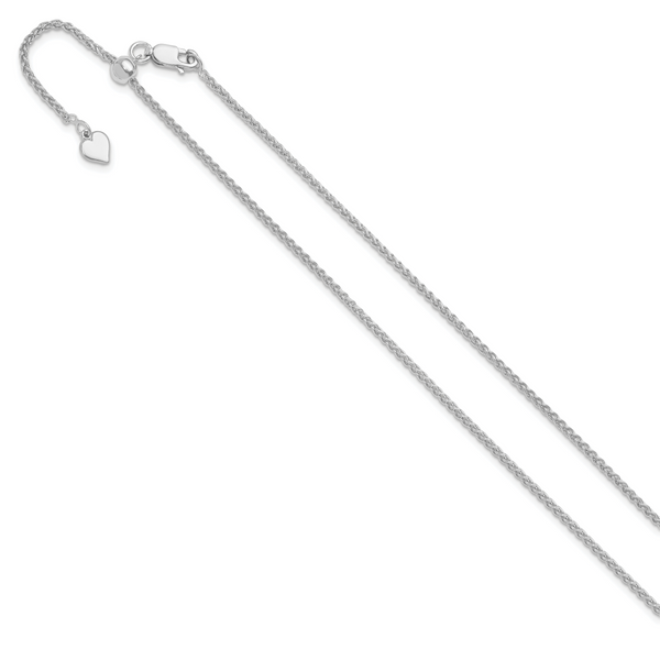 Leslie's Sterling Silver Adjustable 1.6mm Spiga Chain - Image 2