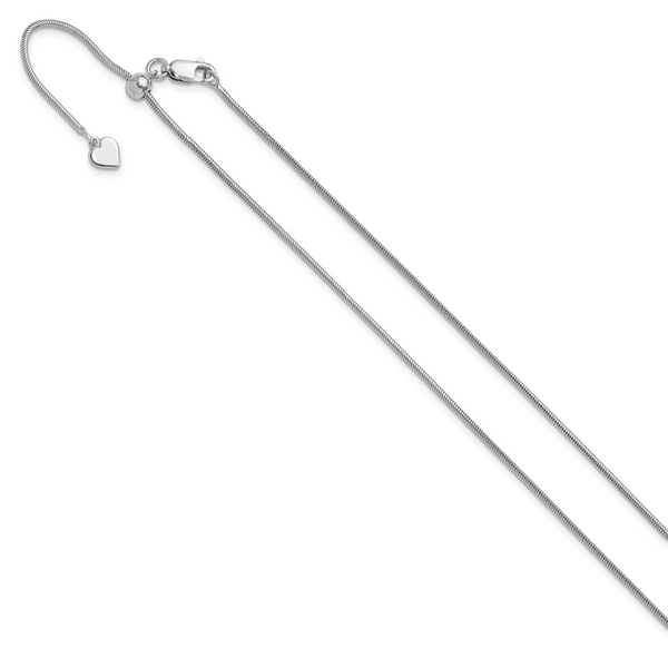 Leslie's Sterling Silver Adjustable 1.4mm Snake Chain - Image 2