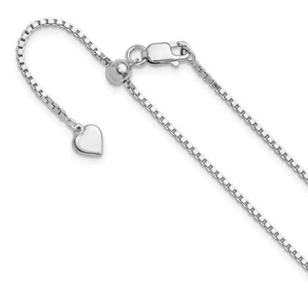 Leslie's Sterling Silver Adjustable 1.3mm Box Chain