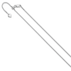 Leslie's Sterling Silver Adjustable 1.3mm Box Chain - Image 2