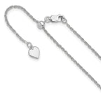 Leslie's Sterling Silver Adjustable 1.35mm Loose Rope Chain