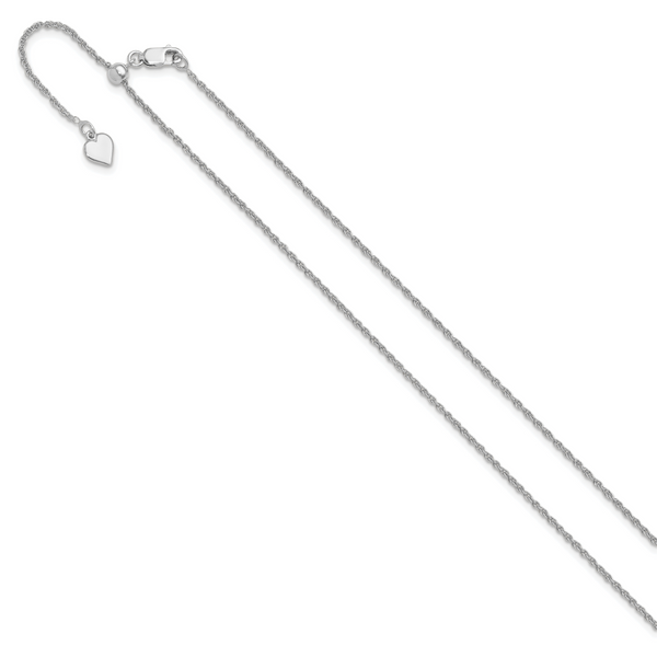 Leslie's Sterling Silver Adjustable 1.35mm Loose Rope Chain - Image 2